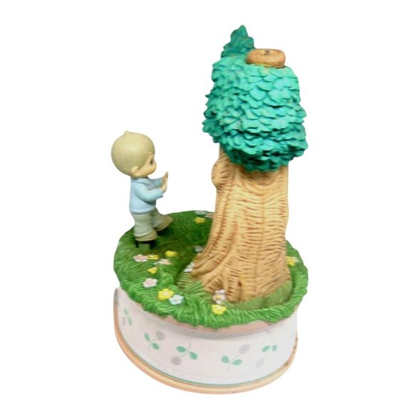 Precious Moments Musical Figurine "Always" Boy Pushes Girl on Tree Swing Vintage - Picture 5 of 5